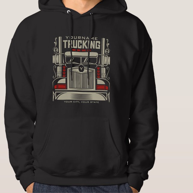 Veste À Capuche Personalized Trucking 18 Wheeler BIG Trucker (Créateur téléchargé)