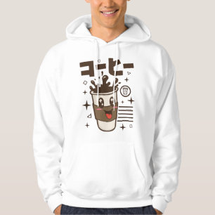 Veste À Capuche Personnage de dessin animé d'anime écrit en japona
