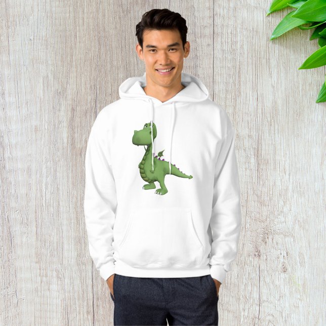 Veste À Capuche Personnage de dinosaure vert avec des pointes viol (Créateur téléchargé)