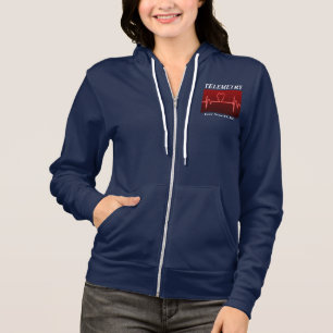Veste À Capuche Personnalisé, Infirmière diplômée, Télémétrie, Nom