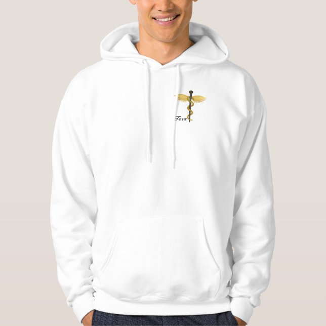 Veste À Capuche Personnel ailé noir et or (Devant)