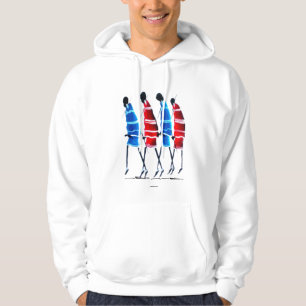 Veste À Capuche Personnes Heureuses Guerriers Maasai Marchant Impr