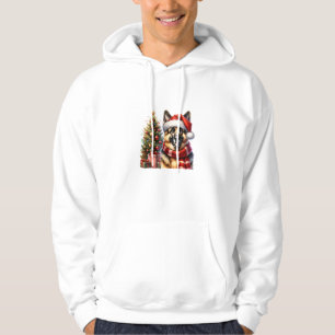 Veste À Capuche Petit Berger Allemand Chien Santa Hat Arbre de Noë