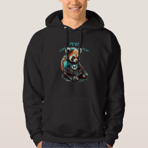Veste À Capuche Petit Panda Roux Jouant à un Jeu Vidéo Joueurs