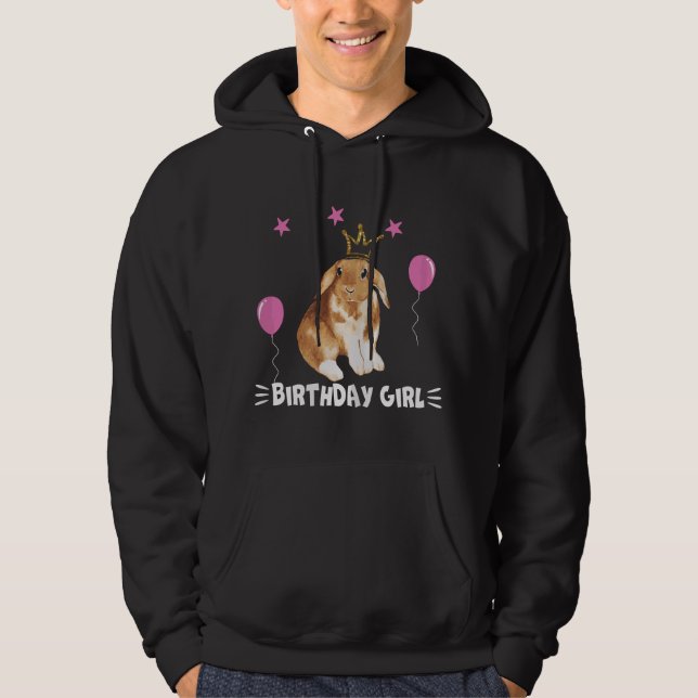 Veste À Capuche Petite princesse lapin fille d'anniversaire lapin  (Devant)