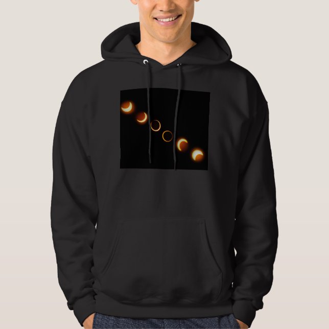 Veste À Capuche Phases d'éclipse solaire (Devant)