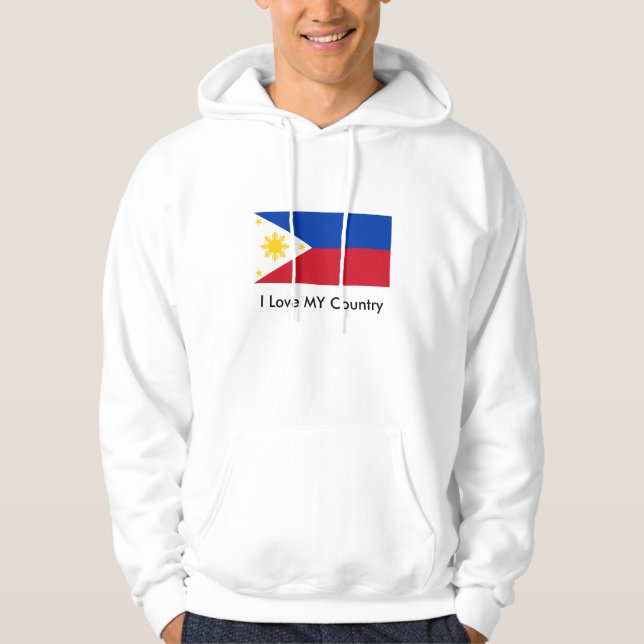 Veste À Capuche Philippines Drapeau Le MUSÉE Zazzle I Love MY (Devant)