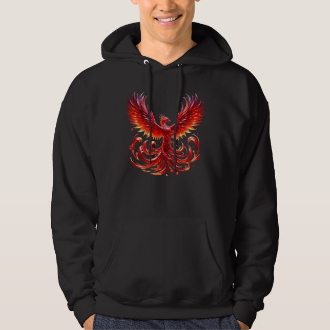 Veste À Capuche Phoenix Ancien Animal Chinois Fire Bird (Devant)