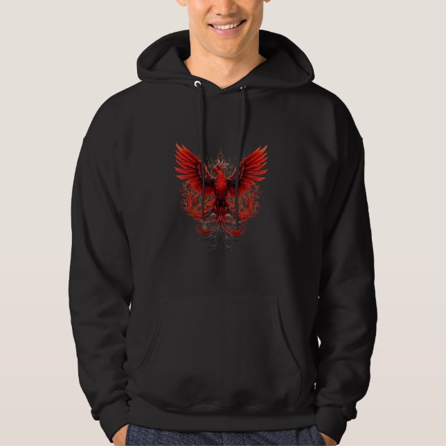 Veste À Capuche Phoenix renaît Mythique Oiseau Feu Phoenix Oiseau  (Devant)