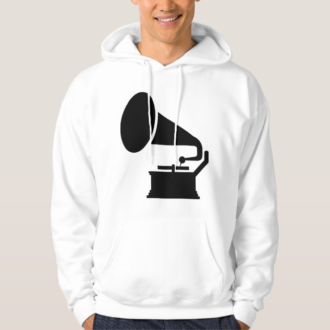 Veste À Capuche Phonographe - Noir (Devant)