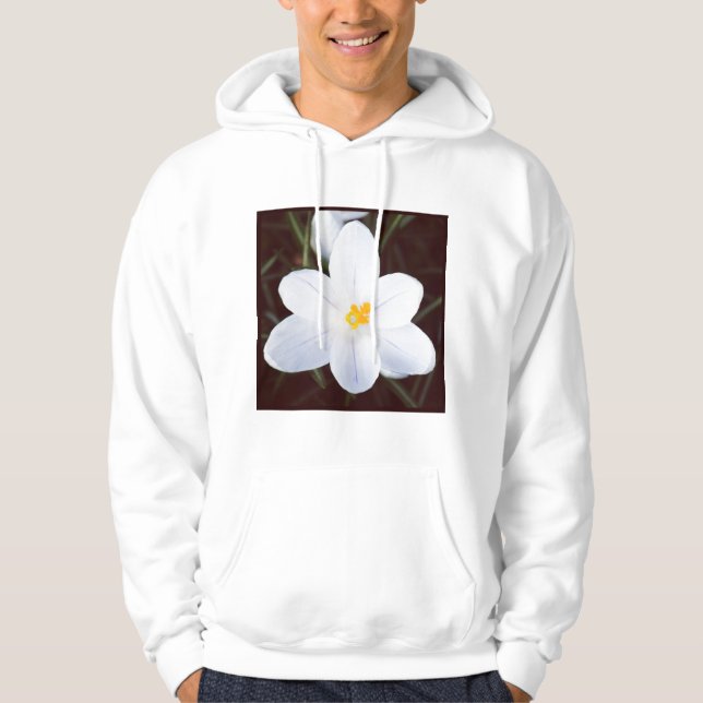 Veste À Capuche Photo carré - Crocus Blanc (Devant)