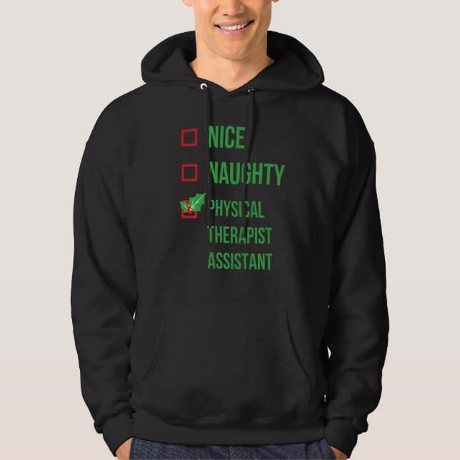 Veste À Capuche Physothérapie Assistant Funny Pajama Christma (Devant)