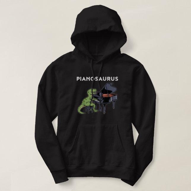 Veste À Capuche Piano Piano Pianiste Cadeau Dinosaure Musique Pian (Design devant)
