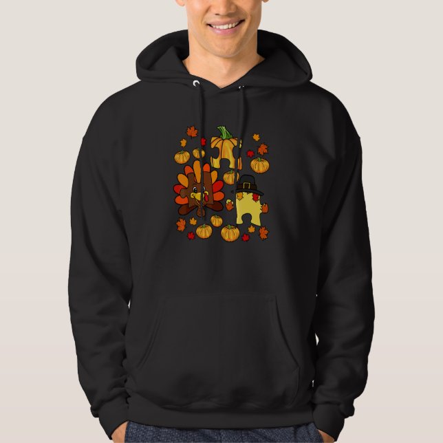 Veste À Capuche Pièce de puzzle de sensibilisation à l'autisme Asd (Devant)