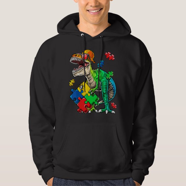 Veste À Capuche Pièce de puzzle de sensibilisation à l'autisme de  (Devant)