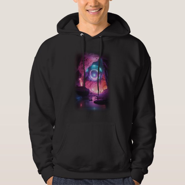 Veste À Capuche Pierre brillante 3D rose (Devant)