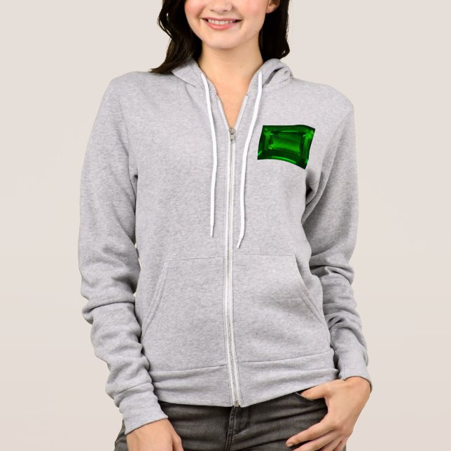 Veste À Capuche Pierre émeraude verte (Devant)