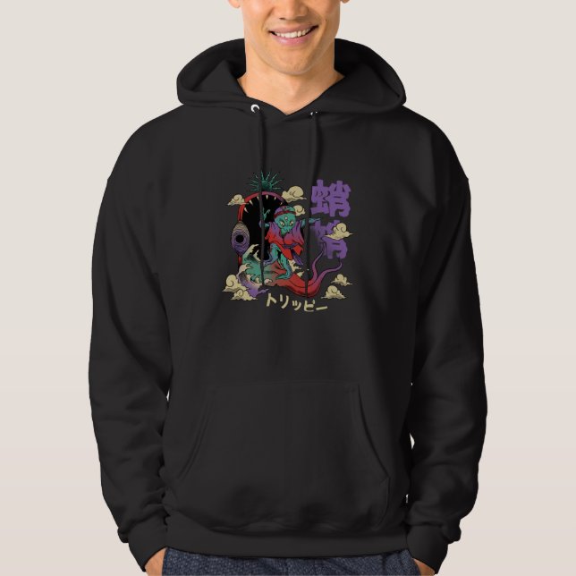 Veste À Capuche Pieuvre Monstres Asiatiques (Devant)