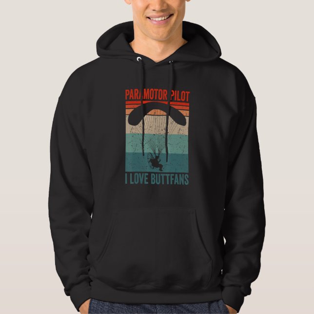 Veste À Capuche Pilote Paramoteur j'aime Buttfans Paramotoring_1 (Devant)