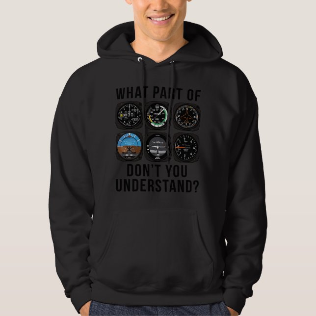 Veste À Capuche Pilotes drôles Art Hommes Femmes Instruments de co (Devant)