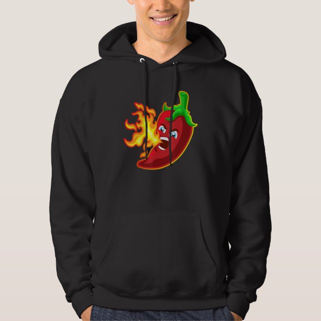 Veste À Capuche Piment Chilli Respirant Feu Piments Chauds Sauce (Devant)