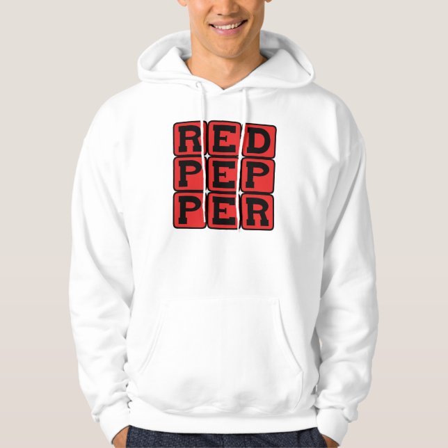 Veste À Capuche Piment Rouge, Légume Épicé (Devant)