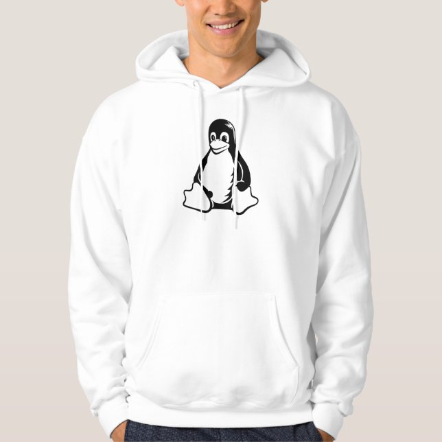 Veste À Capuche Pingouin de Tux - (Linux, Open Source, Copyleft, (Devant)
