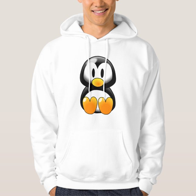 Veste À Capuche Pingouin mignon de bébé - Customizeable (Devant)
