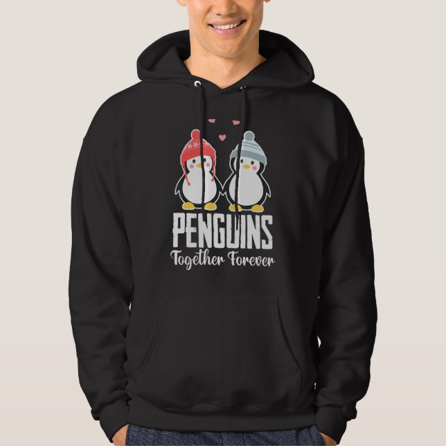 Veste À Capuche Pingouins Ensemble Pour Toujours Mignonne Pingouin (Devant)