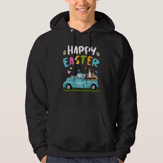Veste À Capuche Pingouins Mignons Avec Oreilles De Lapin Chasse D' (Devant)