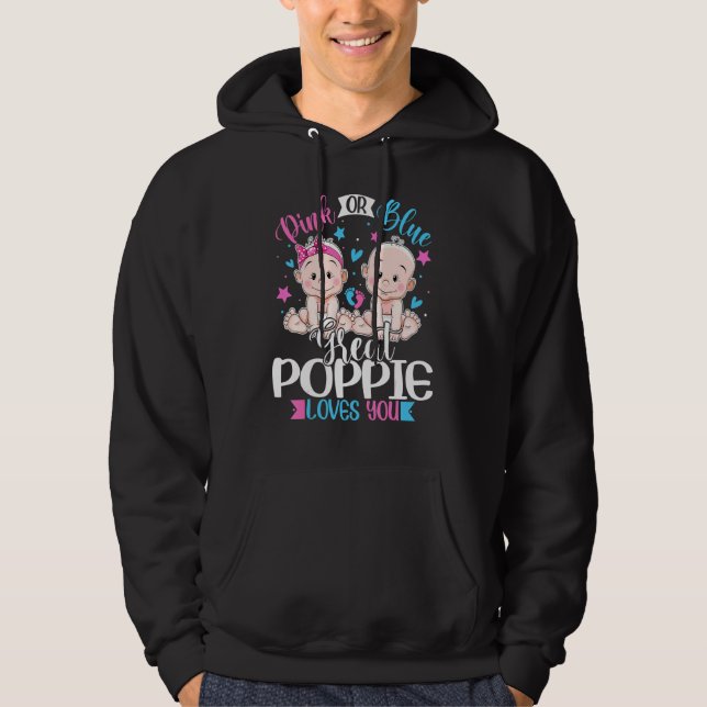 Veste À Capuche Pink or Blue Great Poppie Loves You (Devant)