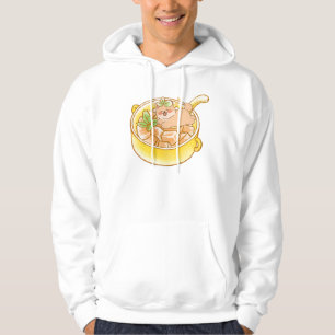 Veste À Capuche Piou le chien Shiba dans un bol de soupe Kawaii