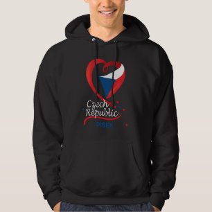 Veste À Capuche Pisek République tchèque Cœur Drapeau Lion Blason