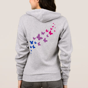 Veste À Capuche Piste du Papillon de la Fierté Bisexuelle