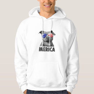 Veste À Capuche Pit Bull 4 juillet Merica Hommes Drapeau Américain