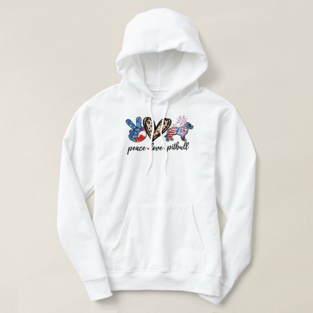 Veste À Capuche Pitbull Chien Paix Aimer Pitbull Chien Tie Dye Leo (Design devant)