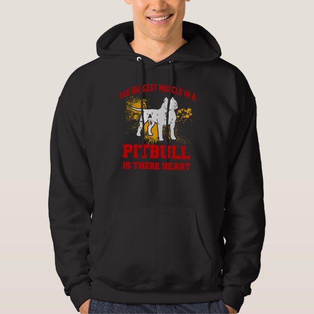 Veste À Capuche Pitbull Le Plus Grand Muscle Dans Un Pitbull Est L (Devant)