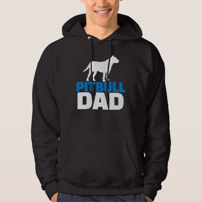 Veste À Capuche Pitbull Papa Amoureux des chiens (Devant)