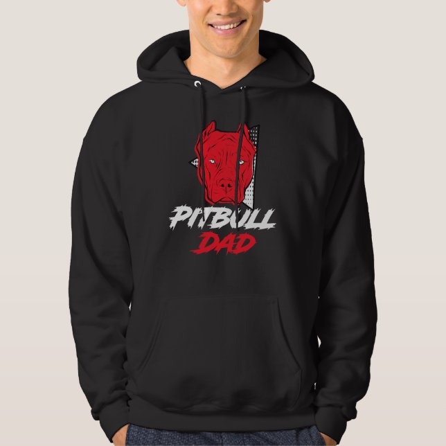 Veste À Capuche Pitbull Papa drôle Pitbull (Devant)