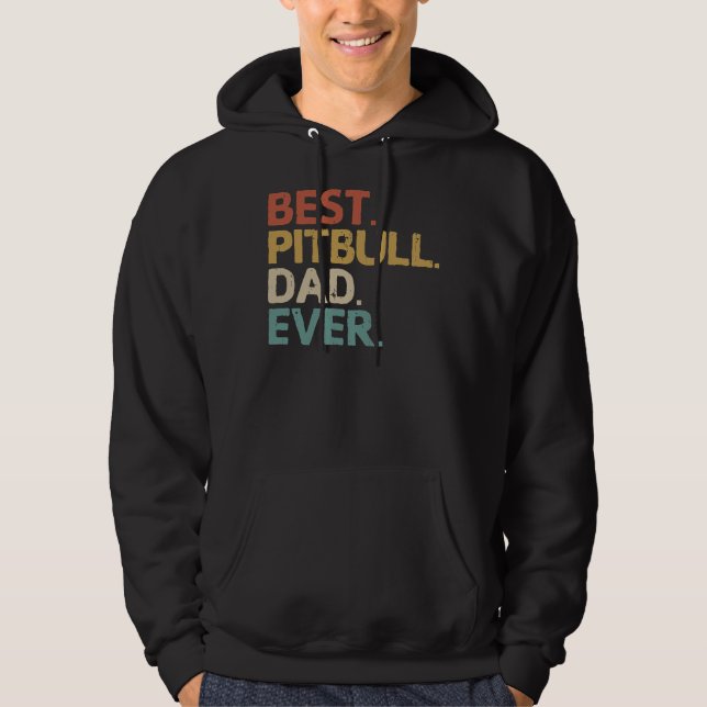 Veste À Capuche Pitbull Papa Pit Bull - Idée du propriétaire (Devant)