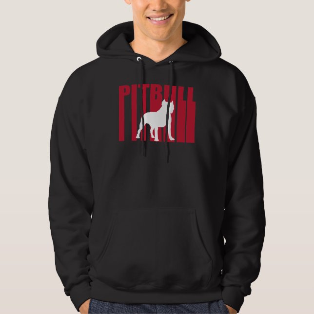 Veste À Capuche Pitbull Pit Bull Chien rouge Stylisé Plan Transpar (Devant)