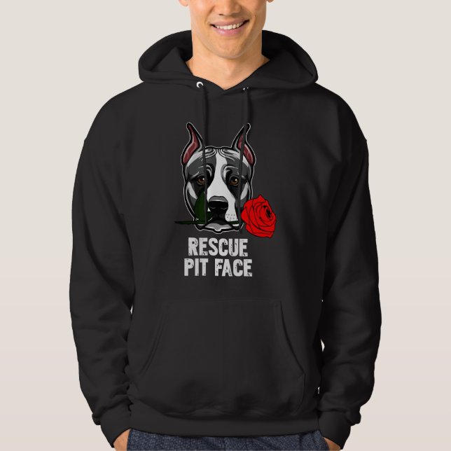 Veste À Capuche Pitbull Secourt visage Fantastique Pitbull amer (Devant)
