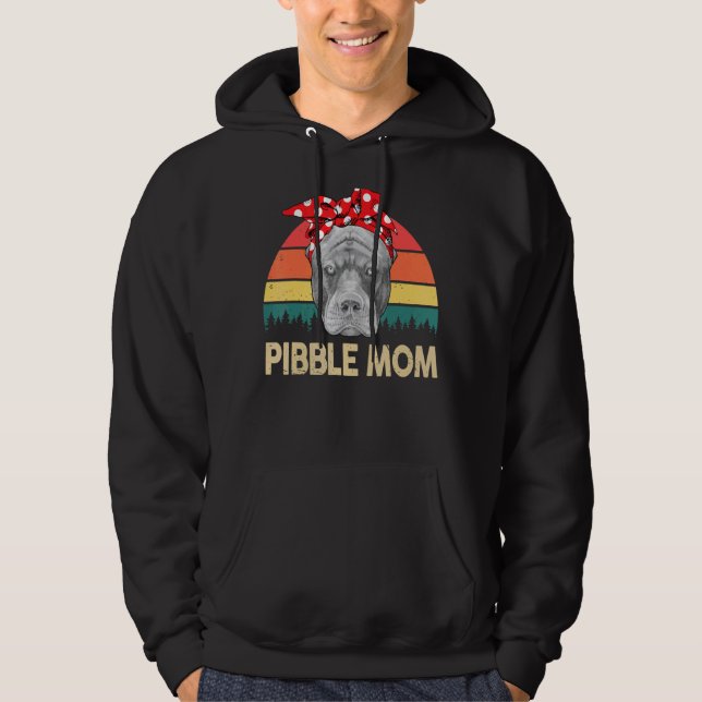 Veste À Capuche Pitbull Terrier Pibble Maman Pittie Mama Pitbull M (Devant)