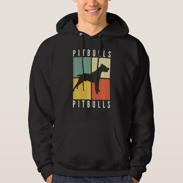 Veste À Capuche Pitbulls Chien Design (Devant)