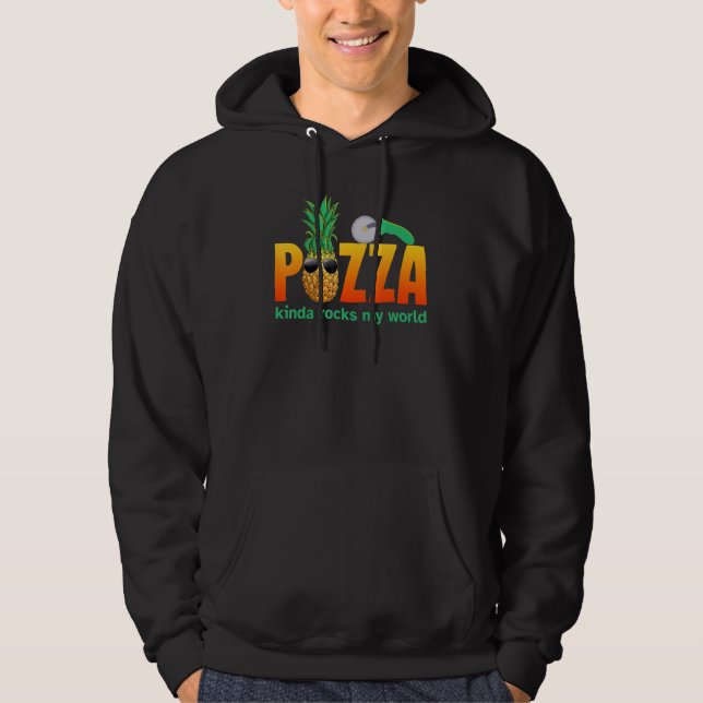 Veste À Capuche Pizza d'ananas Rocks My World Pizza Sung (Devant)