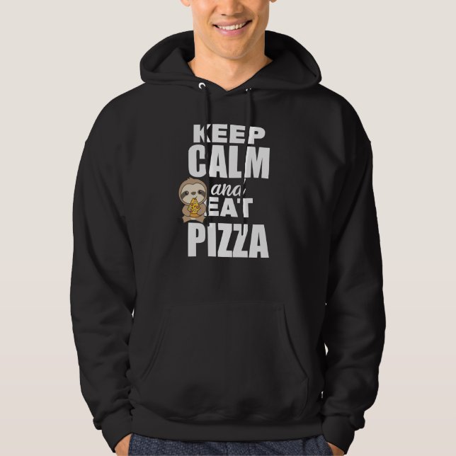 Veste À Capuche Pizza Sloth Pizza Amateurs Drôle Dire (Devant)