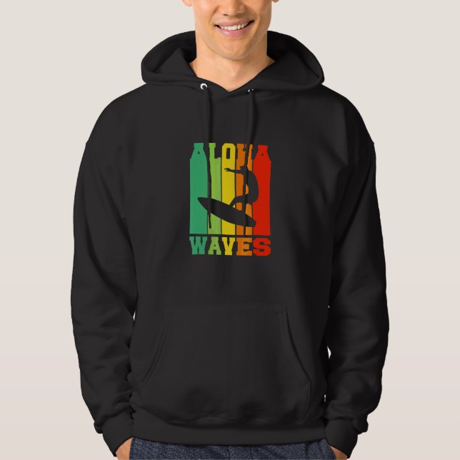 Veste À Capuche Plage Aloha Hawaï  Surfbeach Surf (Devant)