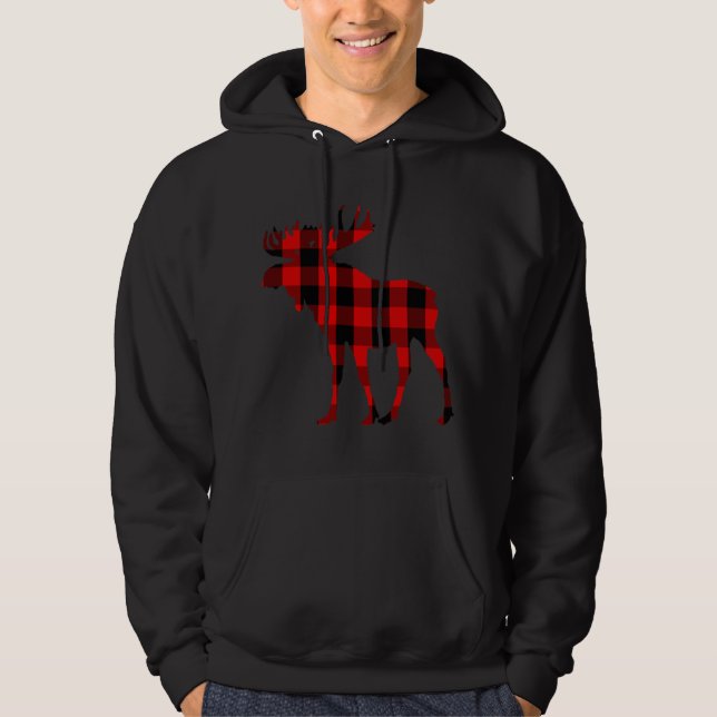 Veste À Capuche Plaid rouge de Moose Buffalo (Devant)