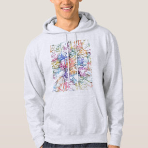 Veste À Capuche Plan de la ville de Prague en République tchèque