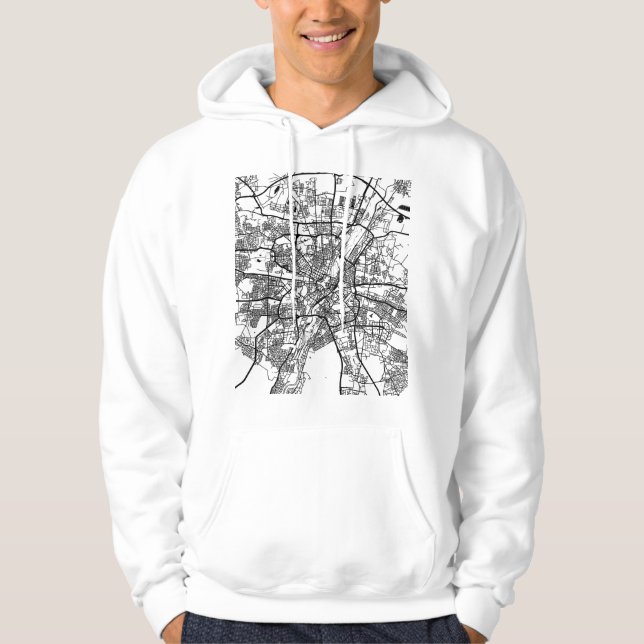 Veste À Capuche Plan de ville de Munich Allemagne (Devant)